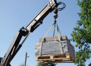 transport materiałów budowlanych